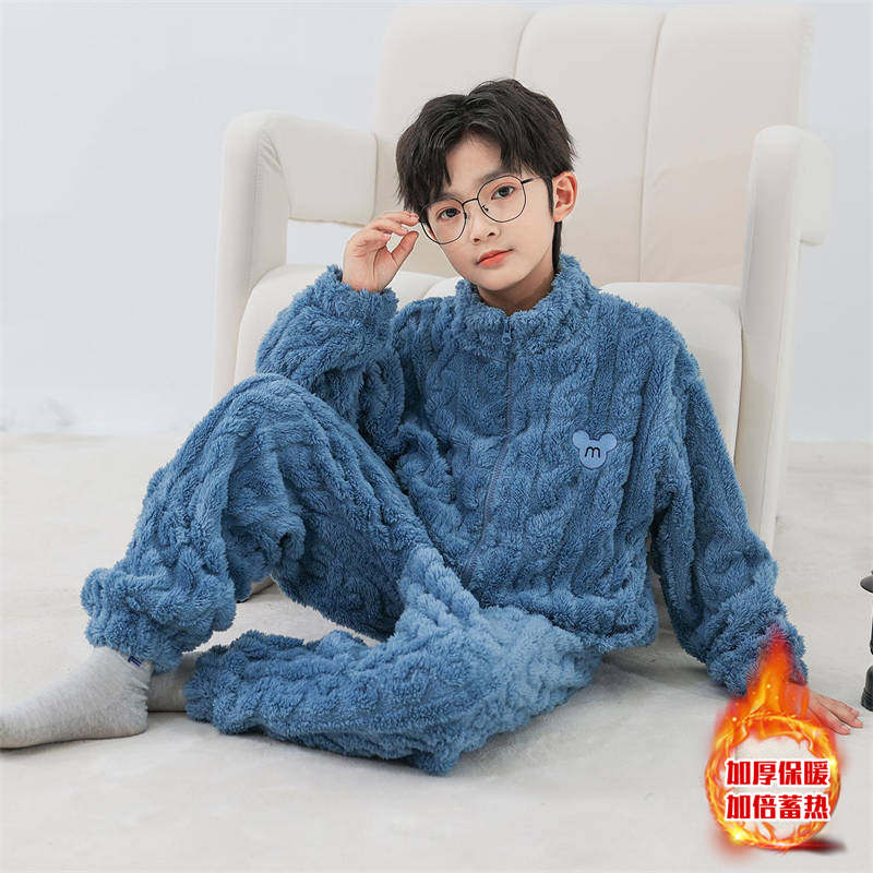 男童秋冬家居服套装2025新款