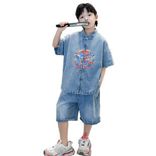 儿童装男童汉服夏装套装2026新款中国风男孩中大童唐装短袖夏季潮