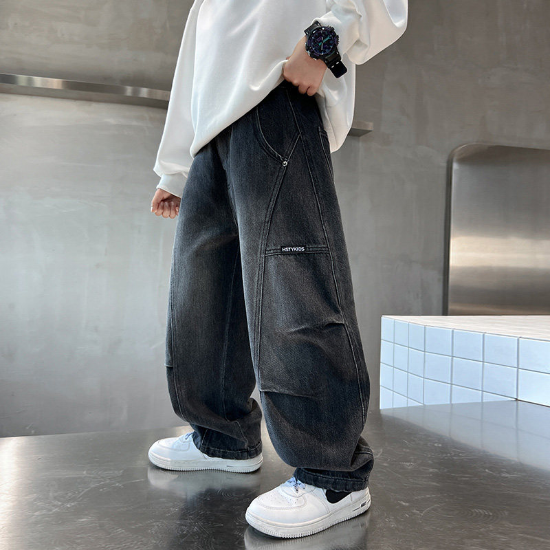 儿童装男童春装裤子2026新款中大童休闲春秋款牛仔裤春季男孩长裤,童装/婴儿装/亲子装,裤子,淘宝优惠券,粉丝福利购,淘宝优惠卷