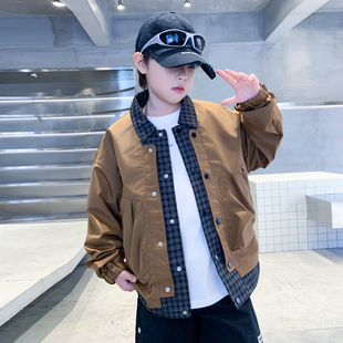 儿童装男童外套春秋款2026新款春季中大童男孩休闲衣服春装酷帅潮