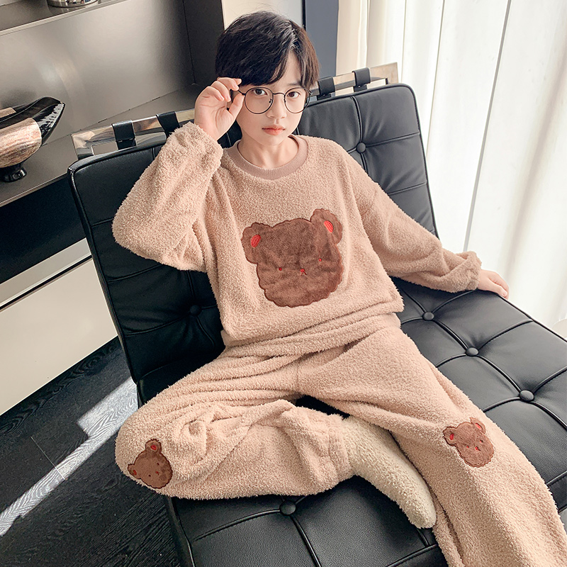 男童秋冬家居服套装2025新款