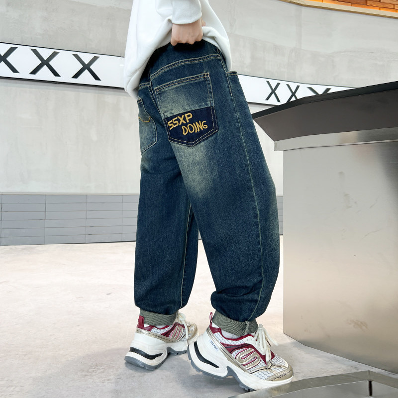 儿童装男童春装裤子2026新款中大童春秋款休闲牛仔裤男孩长裤春季,童装/婴儿装/亲子装,裤子,淘宝优惠券,粉丝福利购,淘宝优惠卷