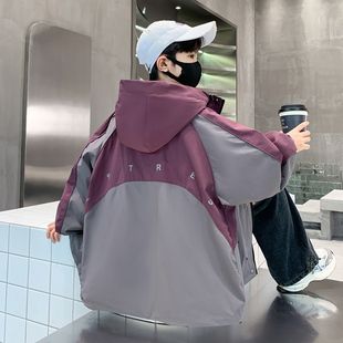 儿童装男童外套春秋款2026新款春季冲锋衣酷帅中大童男孩春装衣服