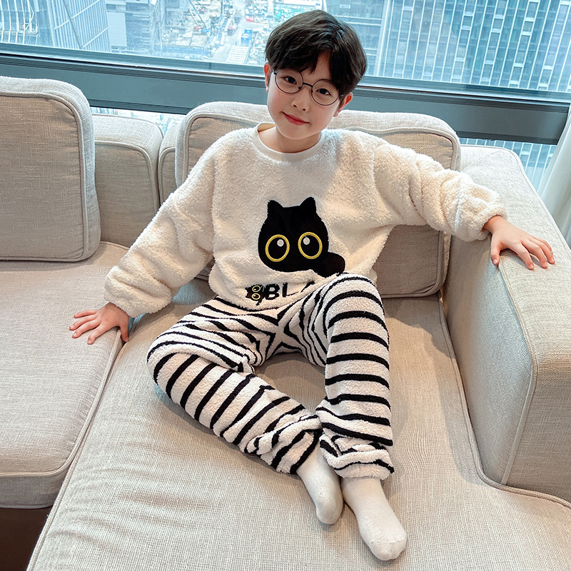 男童秋冬家居服套装2025新款