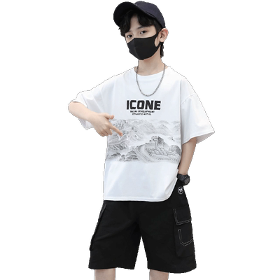 男童夏季短袖套装2025新款