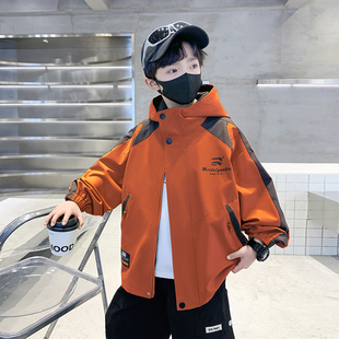 儿童装男童外套春秋款2026新款春季中大童男孩冲锋衣酷帅春装衣服