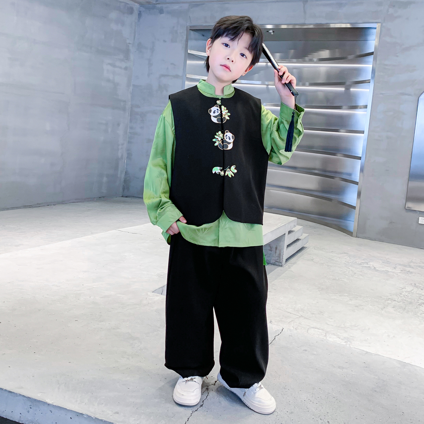 男童春秋汉服套装2025新款