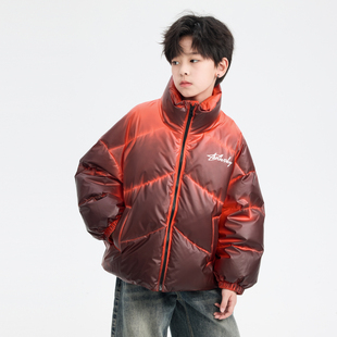 儿童装男童温变羽绒服冬装2025新款冬季加厚男孩中大童白鸭绒外套