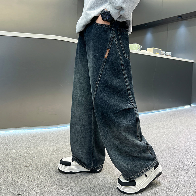 儿童装男童春装裤子2026新款中大童休闲牛仔裤春秋款男孩春季长裤,童装/婴儿装/亲子装,裤子,淘宝优惠券,粉丝福利购,淘宝优惠卷