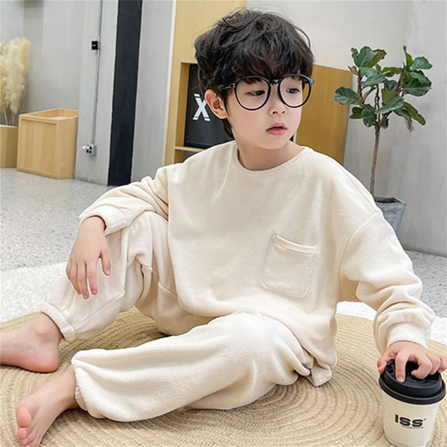 男童秋冬家居服套装2025新款