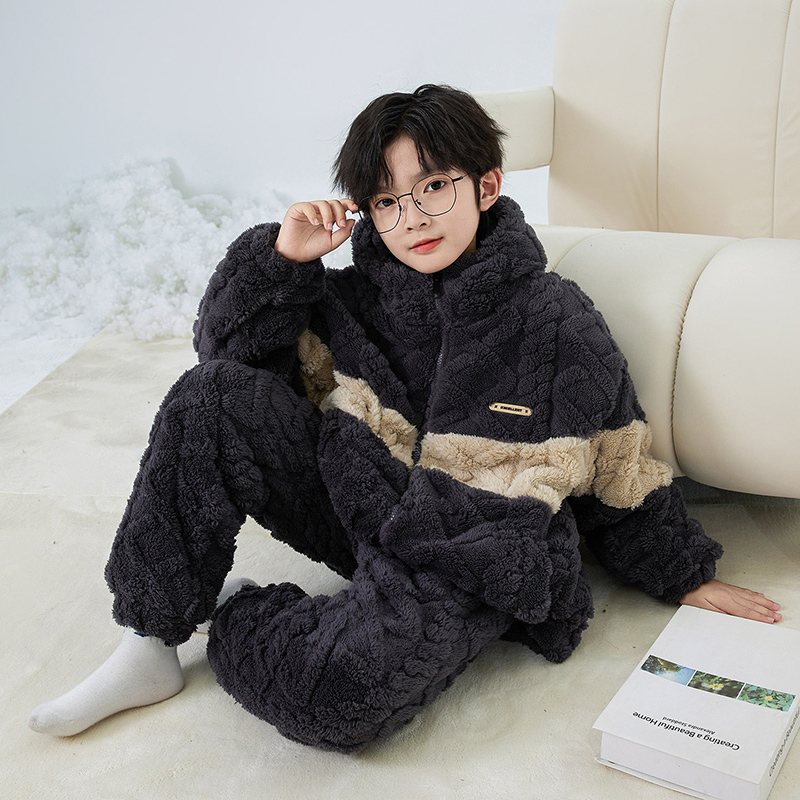 男童秋冬家居服套装2025新款