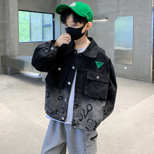 儿童装男童春装牛仔外套2026新款中大童春秋款男孩酷帅衣服春季潮