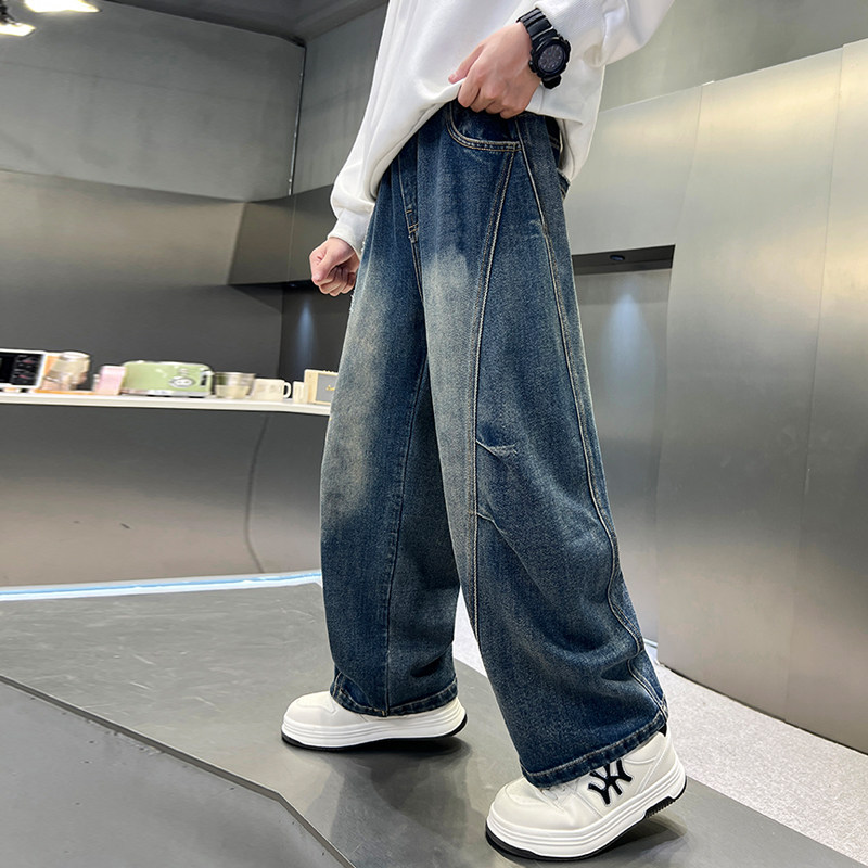 儿童装男童春装裤子2026新款春季中大童男孩春秋款牛仔裤休闲长裤,童装/婴儿装/亲子装,裤子,淘宝优惠券,粉丝福利购,淘宝优惠卷