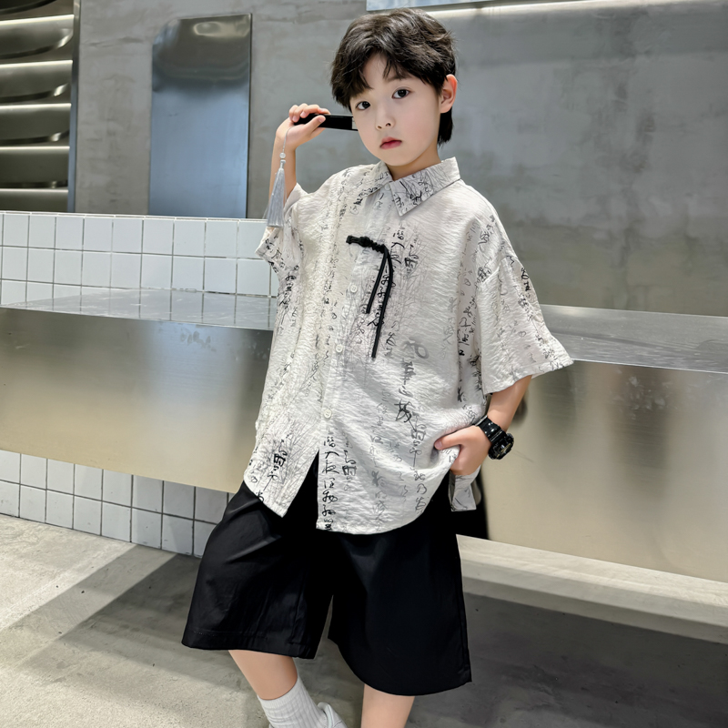 男童夏季汉服套装2025新款