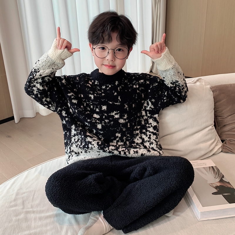男童秋冬家居服套装2025新款