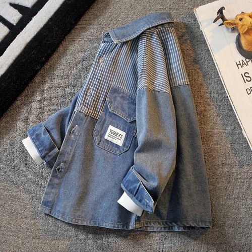 男童春秋牛仔外套2025新款