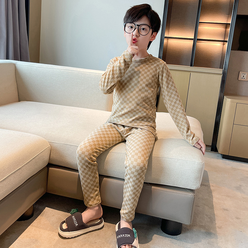 男童春秋家居服套装2025新款