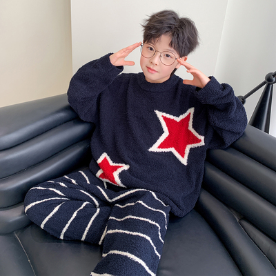 男童秋冬家居服套装2025新款