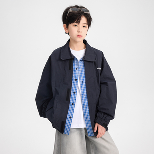 棒球服儿童中大童夹克男孩春装 2026年新款 上衣 男童外套春秋款 童装