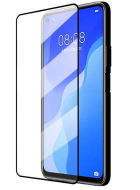 适用华为P40Lite5G黑边钢化膜