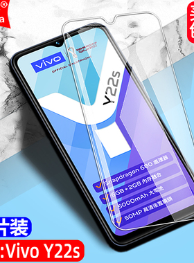 适用Vivo Y22S国际版钢化膜V2206防窥膜4G黑边大视窗无白边手机膜全屏高清抗指纹护眼防蓝光防爆屏幕保护贴膜