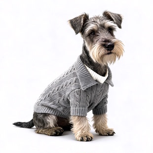 秋冬新款狗狗衣服宠物针织毛衣假两件猫咪雪耐瑞比熊博美泰迪衣服