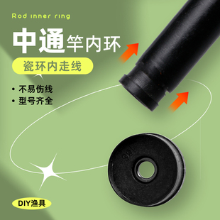 中通竿内环过线环导环磁环派竿渔具改装配件内走线中通轮导眼大小