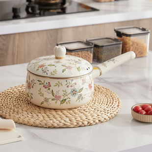 FUJIHORO日本进口富士珐琅锅搪瓷锅宝宝辅食锅小奶锅家用泡面汤锅