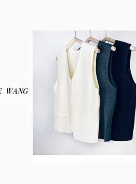 REINE WANG 福利款 加厚密织无袖宽松款针织马甲