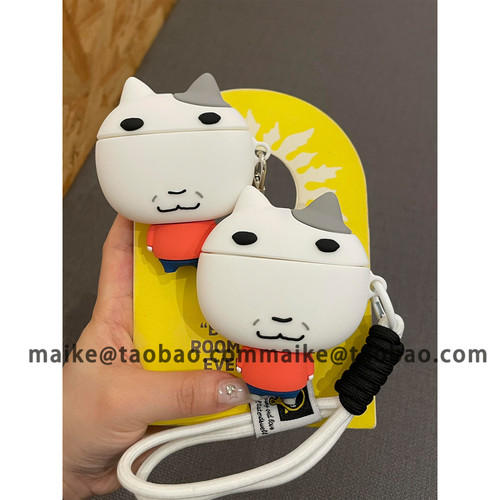 萌系可爱vintagecat复古猫适用苹果AirPods4代耳机壳软AirPodsPro三代硅胶1/2/3代防摔套Pro二代女款Pro2/3代