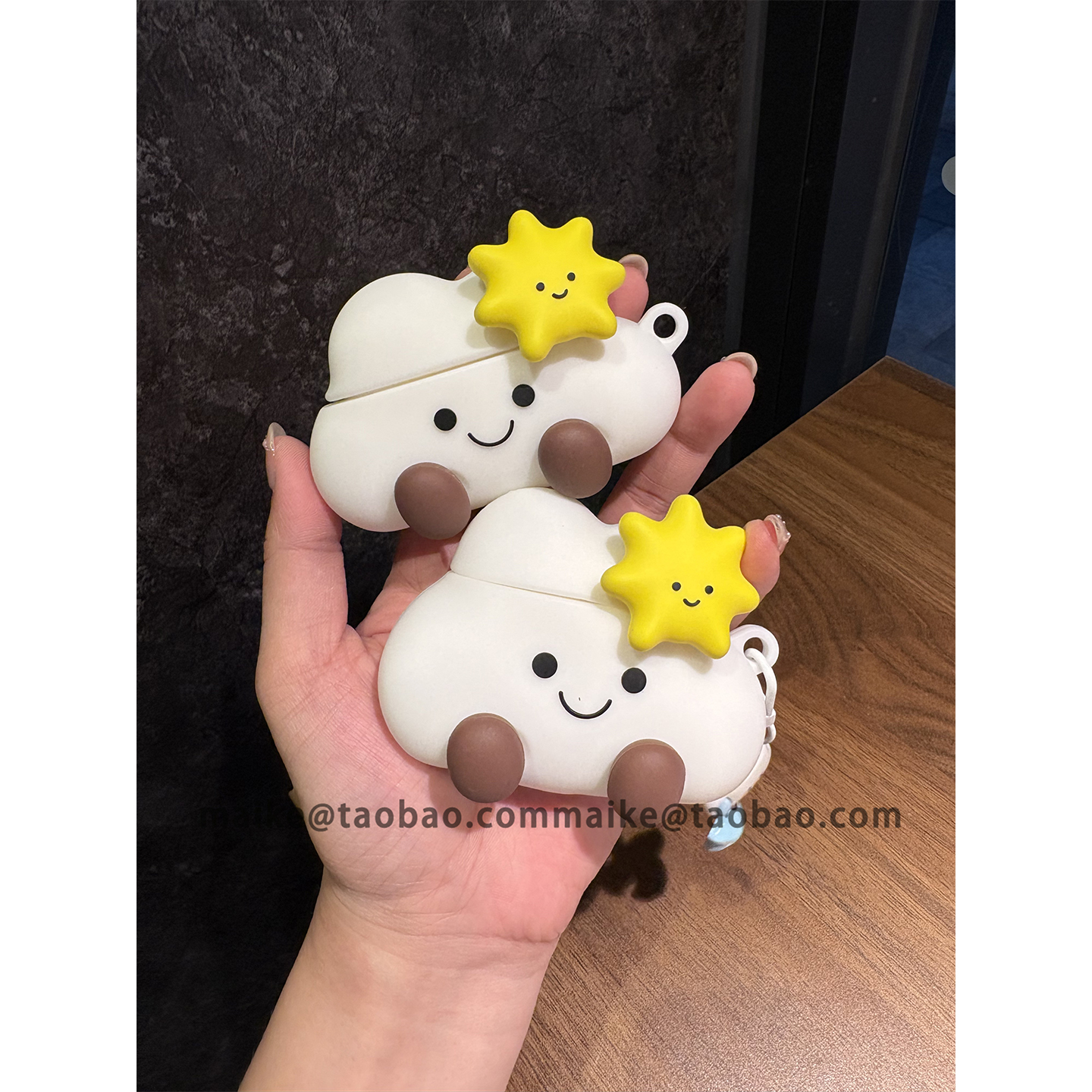 jellycat软萌可爱白色云朵适用AirPods4代耳机壳苹果蓝牙AirPodsPro二代耳机包硅胶1/2代软3代防摔Pro2代女款