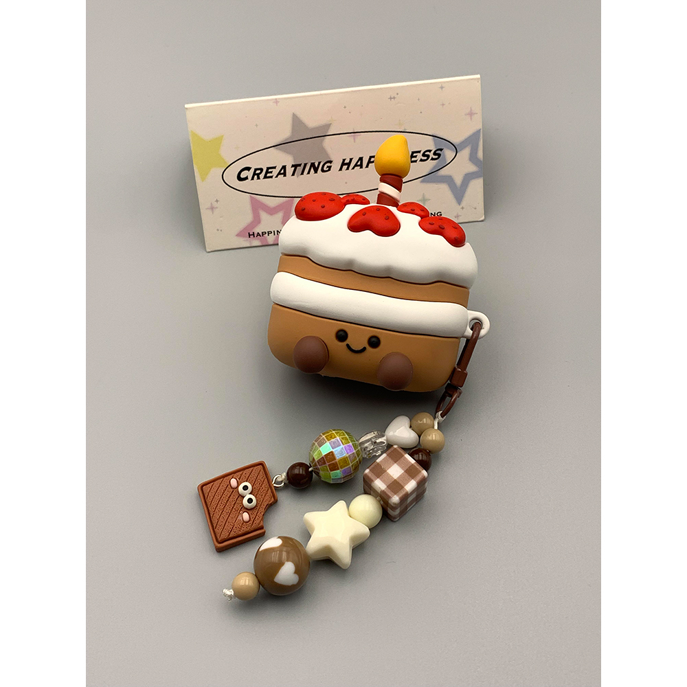 jellycat可爱趣味草莓蛋糕适用苹果无线蓝牙AirPodsPro耳机壳AirPods4代软AirPods1/2硅胶3代防摔套Pro2女款