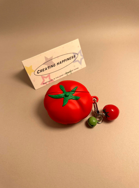 趣味创意仿真番茄西红柿适用华为pro4蓝牙freebuds6耳机壳软freeclip/4/5i硅胶Pro3/2保护套se3防摔SE2/4E女