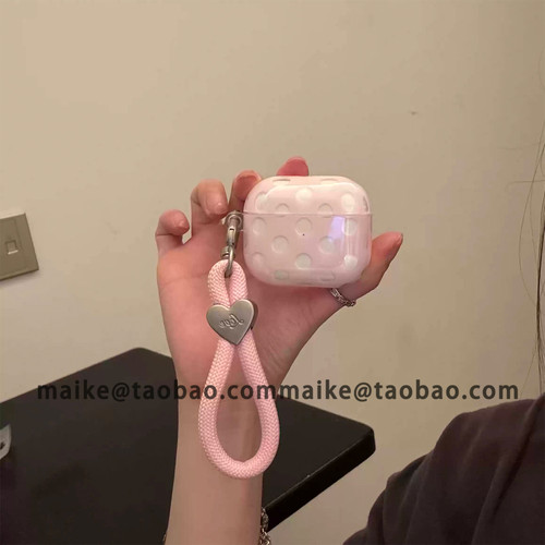 小众韩系简约风镂空波点适用AirPods4代耳机壳苹果AirPodsPro3代蓝牙2/3/5代软硅胶Pro2代防摔套Pro三代女款