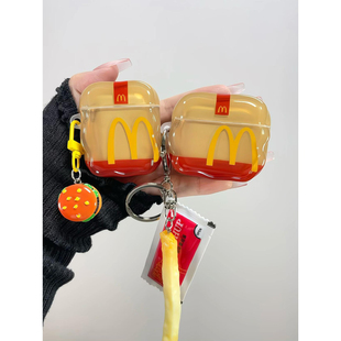 小众个性新款趣味M记麦门适用AirPods4代耳机壳Pro3代苹果无线蓝牙AirPodsPro2代软1/2代硅胶3代防摔Pro二代