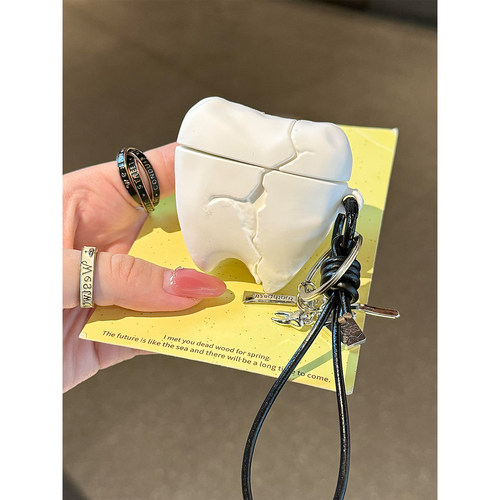 原创个性趣味搞怪牙裂牙齿适用AirPods4代耳机壳苹果AirPodsPro3代蓝牙1/2/3代软硅胶Pro2代防摔Pro三代女款