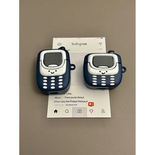 jellycat萌趣可爱诺基亚电话机适用苹果无线蓝牙AirPodsPro耳机壳4代软AirPods1 2硅胶AirPods3保护套Pro2女