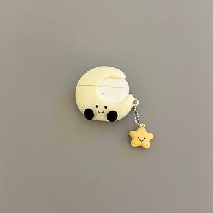 jellycat可爱拉铃月亮小月牙表情适用苹果无线蓝牙AirPodsPro耳机壳4代软AirPods1/2硅胶AirPods3保护套Pro2