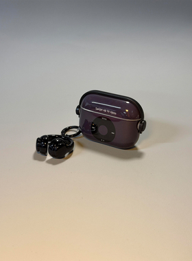 耳罩款复古个性黑色唱片适用AirPods4代耳机壳苹果AirPodsPro3代无线蓝牙1/2/3代软硅胶Pro2防摔Pro三代女款
