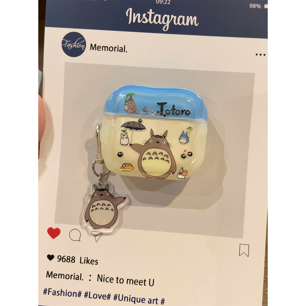 宫崎骏动漫萌宠可爱龙猫适用苹果无线蓝牙AirPodsPro耳机壳AirPods4代女款AirPods1/2软硅胶3代防摔Pro2新款