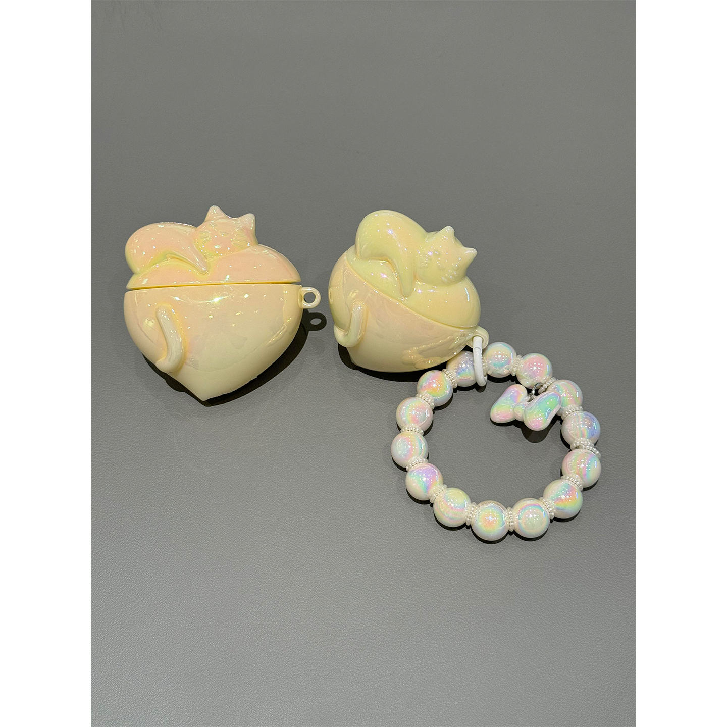 电镀镭射可爱立体猫咪爱心枕头适用AirPods4代耳机壳苹果蓝牙AirPodsPro三代软1/2/3代硅胶Pro2代女款Pro3代