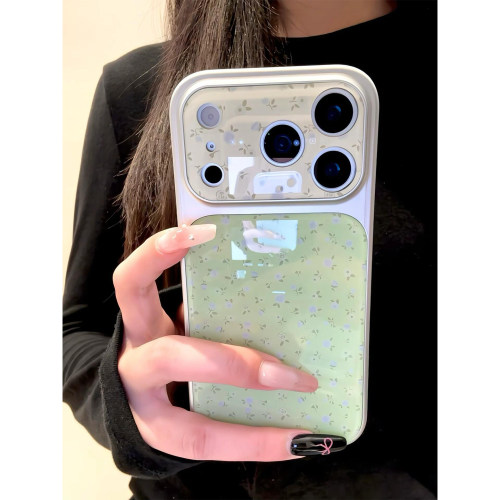 薄荷绿早春多巴胺小碎花适用iPhone17promax手机壳软滴胶苹果16Pro新款15全包16pm防摔17女款17Pro独特超好看