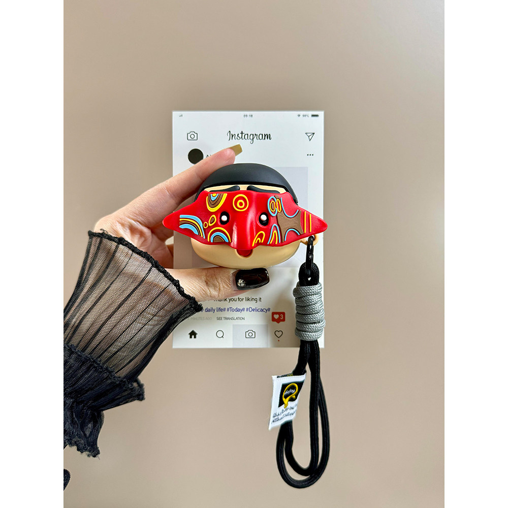 趣味警察故事阿祖面具小新适用苹果无线蓝牙AirPodsPro耳机壳4代软AirPods1/2硅胶AirPods3保护套Pro2女防摔,3C数码配件,耳机保护套,淘宝优惠券,粉丝福利购,淘宝优惠卷