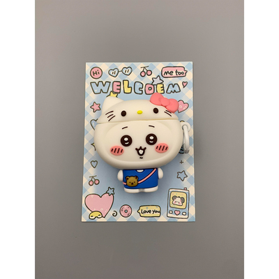 软萌可爱chiikawa防尘塞Kitty猫适用AirPods4代保护壳软AirPodsPro2代耳机壳1/2代硅胶3代防摔Pro二代女款套