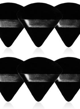 2/6Pcs Triangle Powder Puff Face Makeup Sponge Soft Velvet C