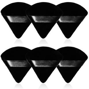 2/6Pcs Triangle Powder Puff Face Makeup Sponge Soft Velvet C