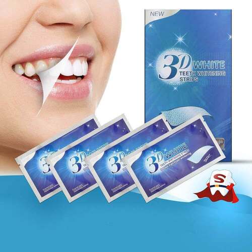 3D WHITE Teeth Whitening Stripes tooth Bleaching Tool 牙齿贴