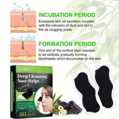 Charcoal Blackhead Remover Pore Strips for Face Nose Pores贴