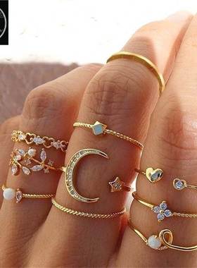 Cross-border rings 1/set love retro women's joint ring戒
