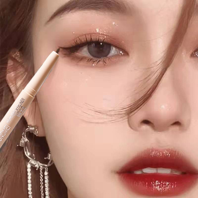 eyeliner眼线胶笔易上色持久防水防汗不易晕染彩色极细初学卧蚕笔